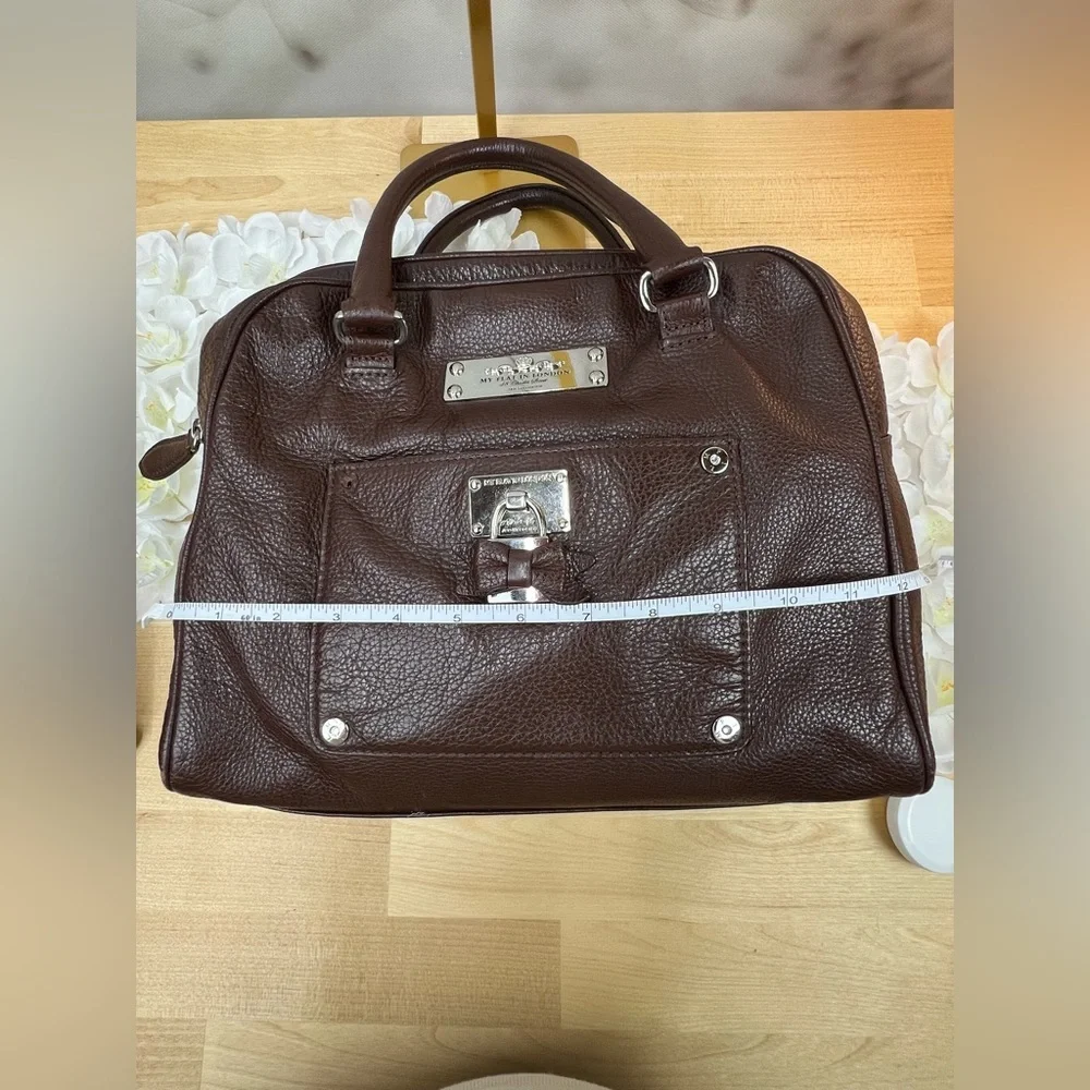 BRIGHTON MY FLAT IN LONDON BROKER COGNAC DOMED BOWLER STYLE HANDBAG - Picture 8 of 13